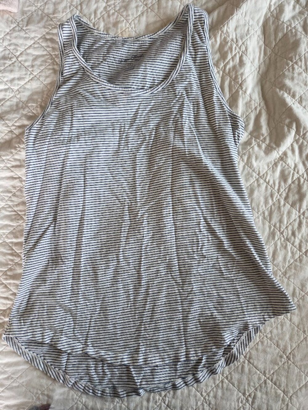 Universal Thread Blue and White Striped Tank